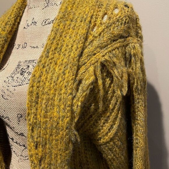 New Anthropologie Stevie Fringed Knit Kimono One Size #232 - Picture 4 of 4